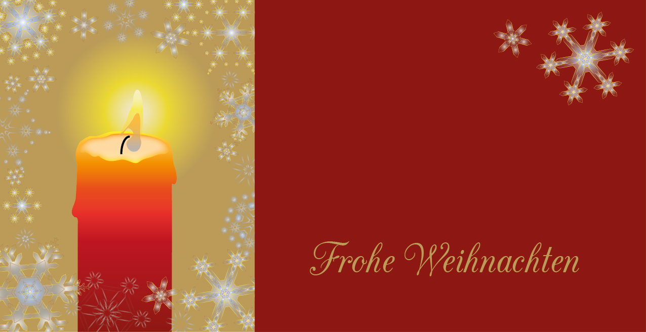 Weihnachtskarte "Rote Kerze"