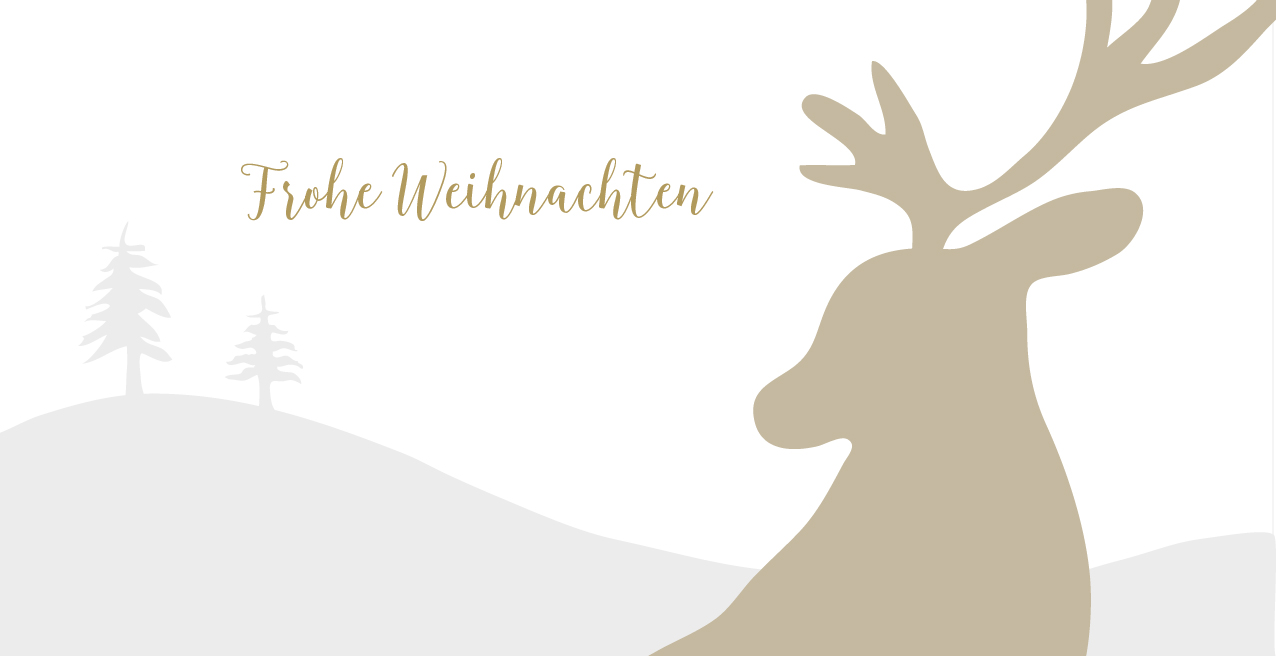 Weihnachtskarte "Rentierrentier im Nebel"