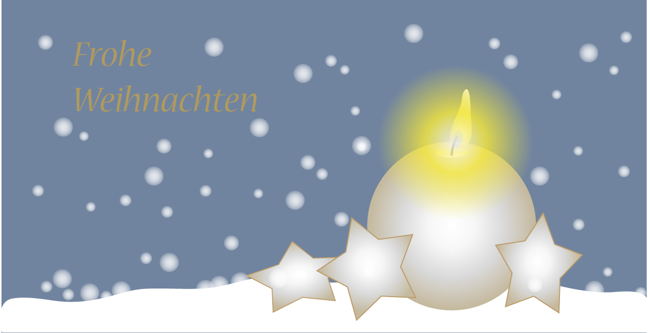 Weihnachtskarte "Winterkerzen"