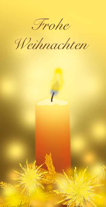 Weihnachtskarte "Warmer Kerzenschein"