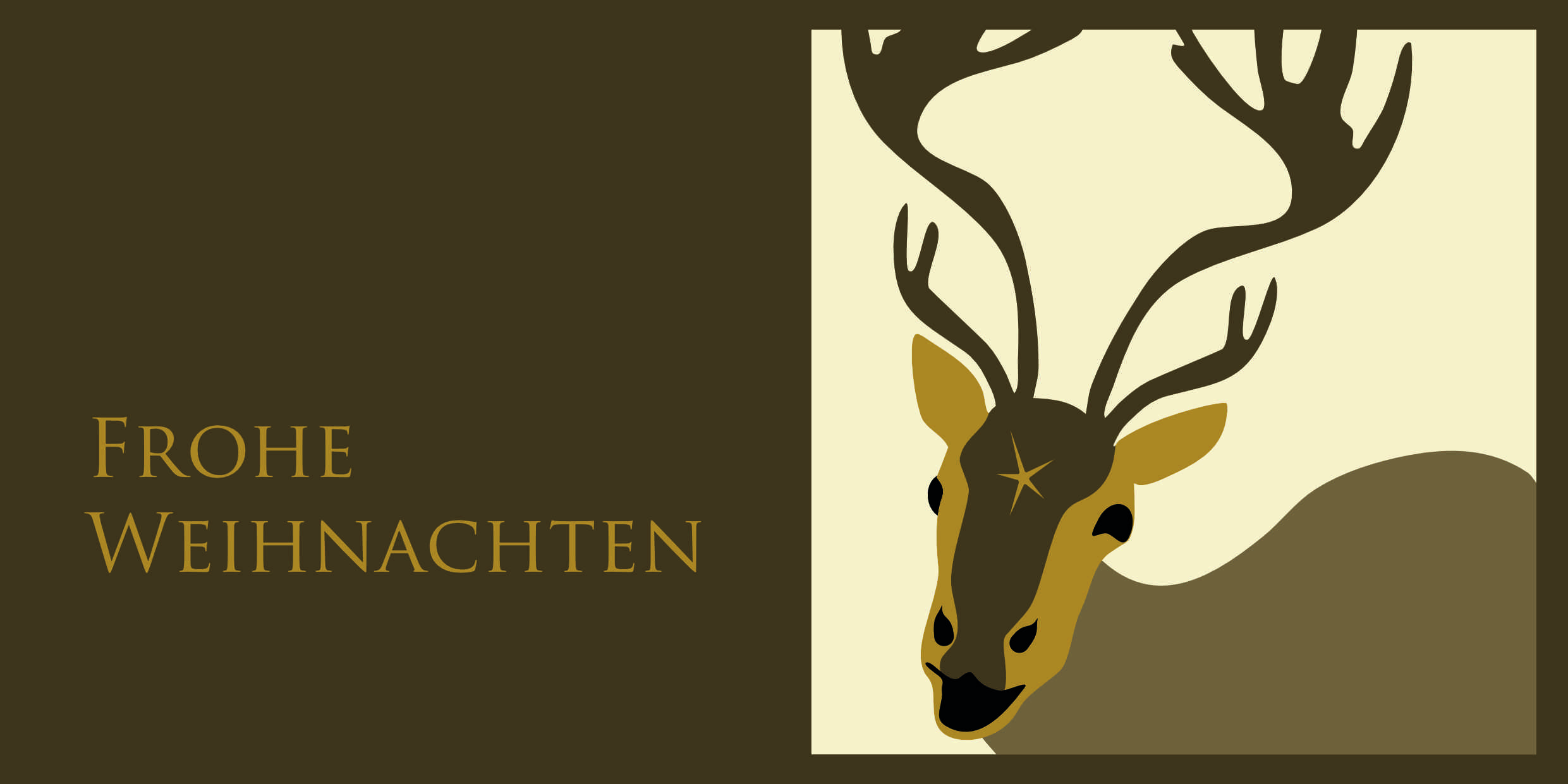 Weihnachtskarte "Rentier Quadrat"