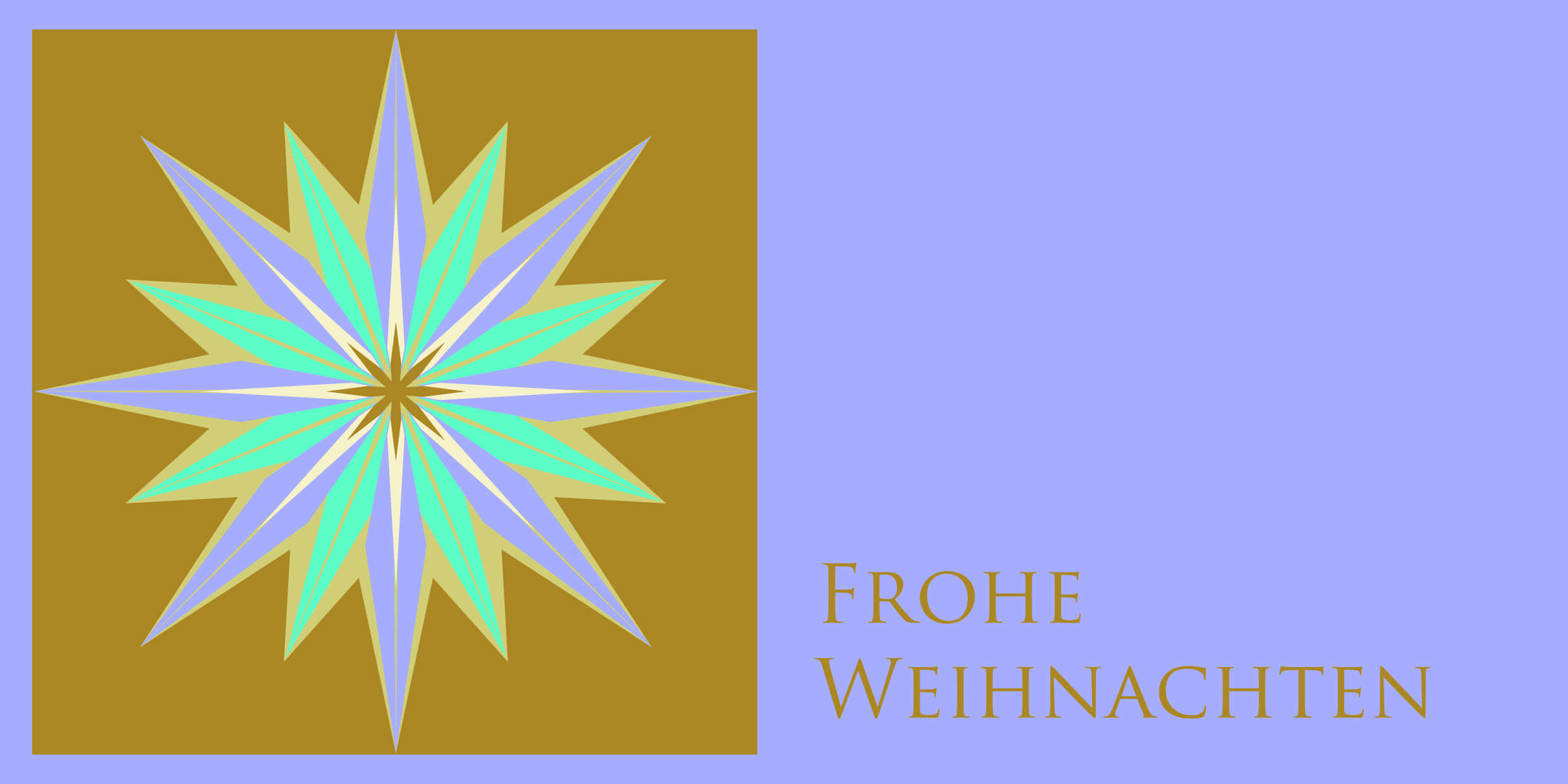 Weihnachtskarte "Stern Quadrat 3"