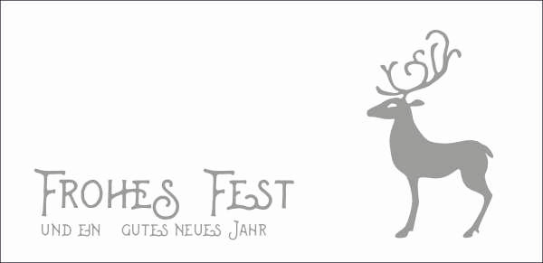 Weihnachtskarte "Rentier Text-Unten"