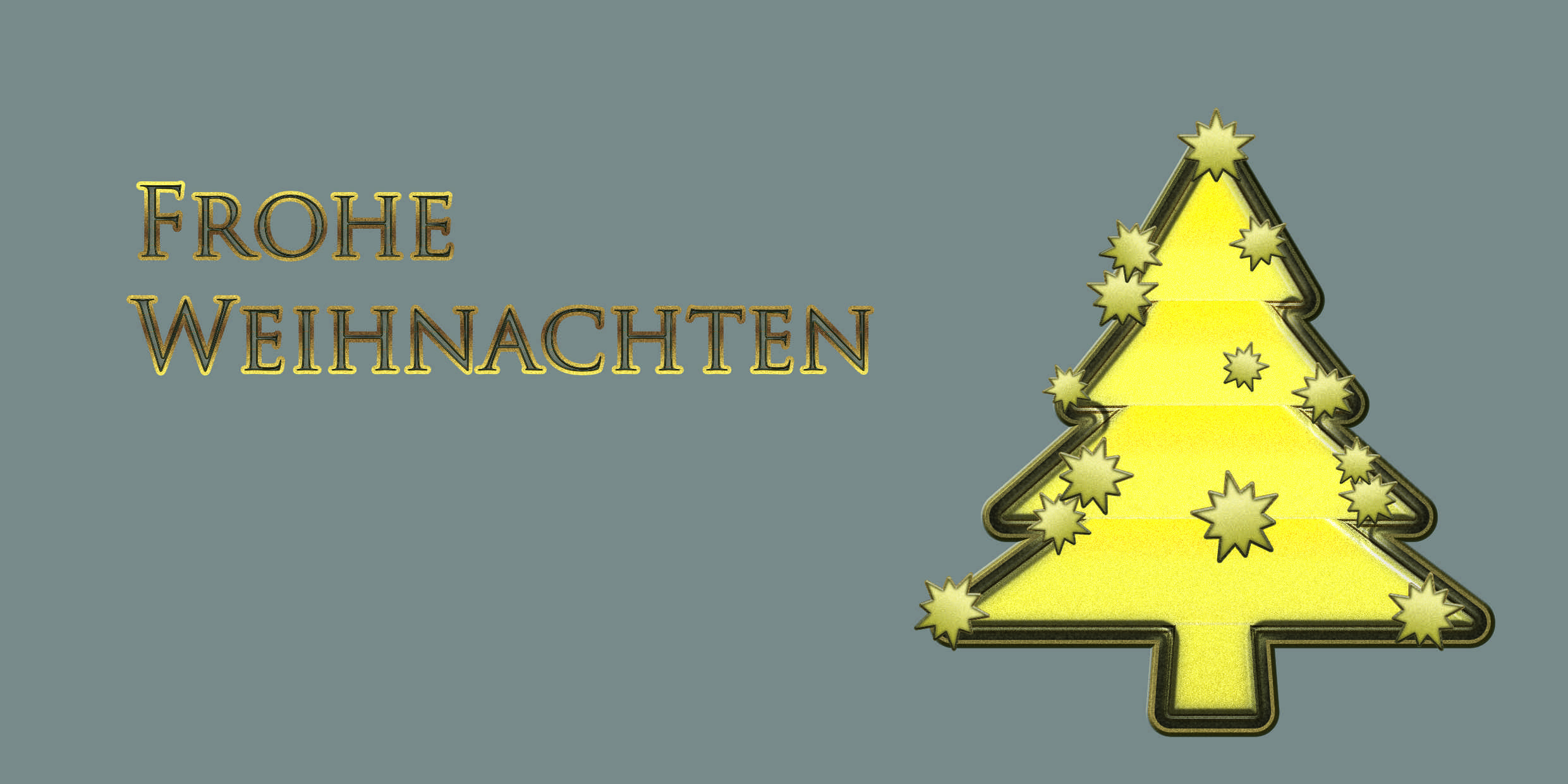Weihnachtskarte "TanneQuadrat4"