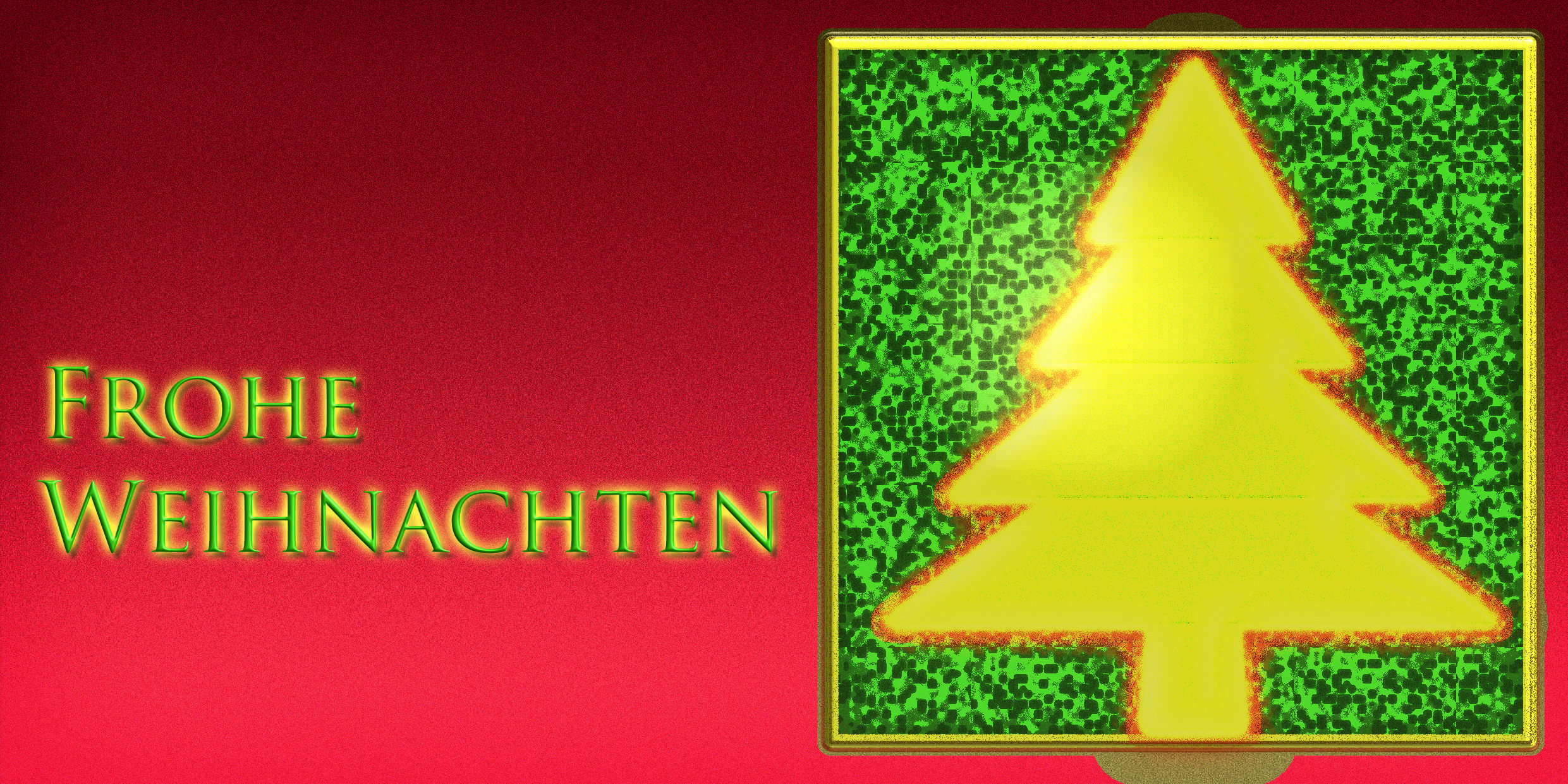 Weihnachtskarte "Tanne Quadrat 5"