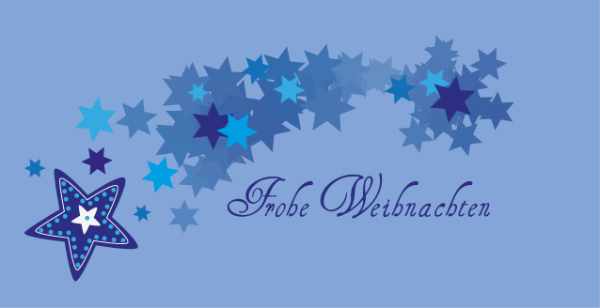 Weihnachtskarte "Kometsterne"