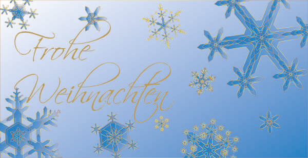 Weihnachtskarte "Schneeflocken groß"
