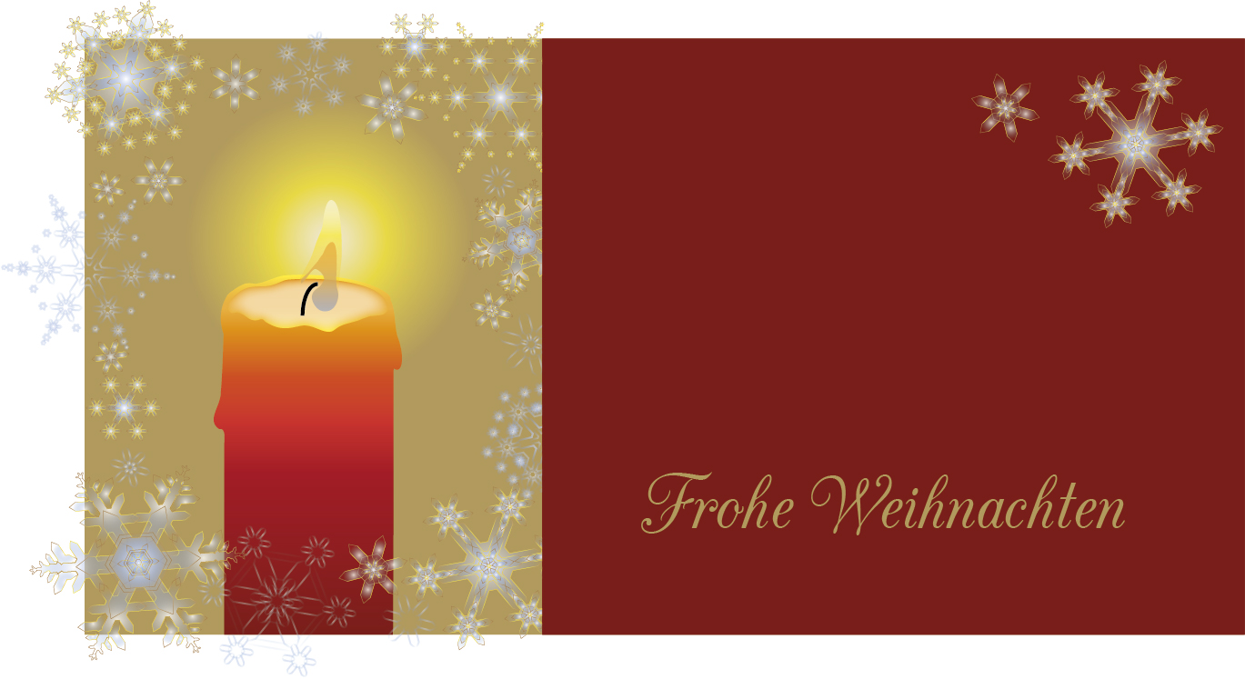 Weihnachtskarte "Rote Kerze"