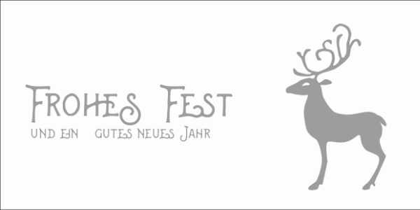 Weihnachtskarte "Rentier Text-Mitte"