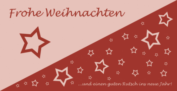 Weihnachtskarte "Sterne in rotbraun"