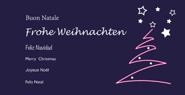 Weihnachtskarte "Frohe Weihnachten"